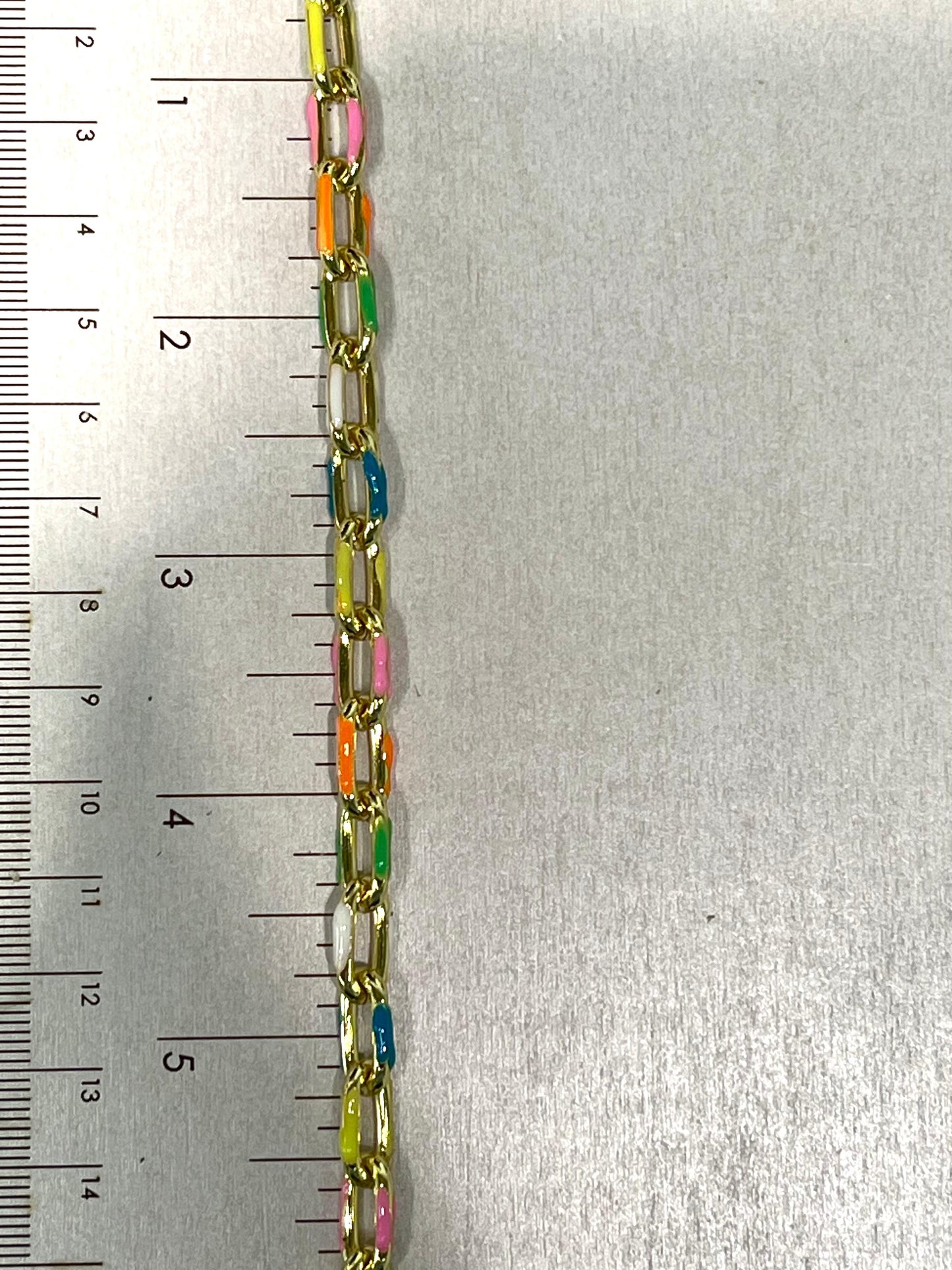 Rainbow Gold Enamel Chain
