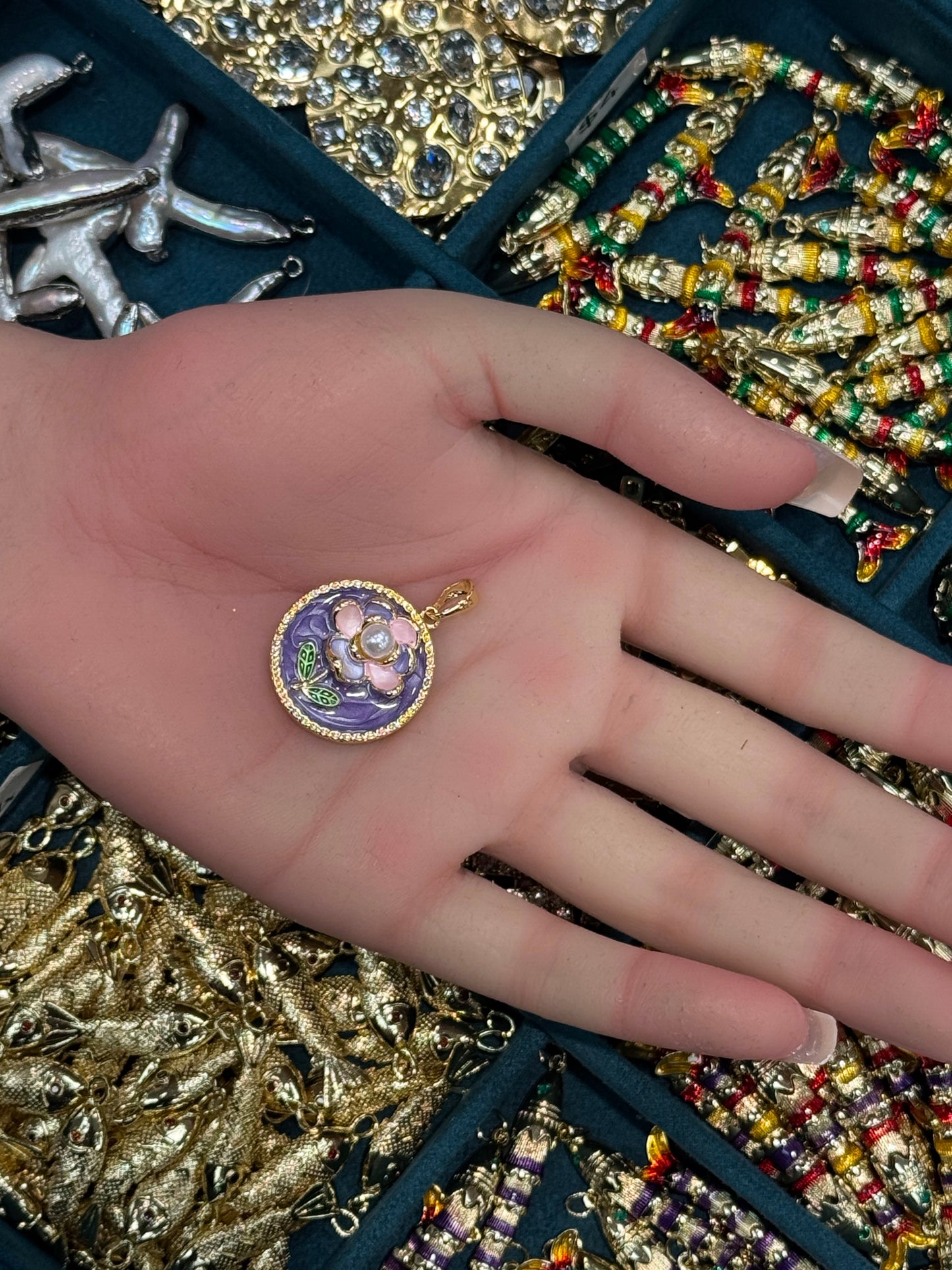 Pearl Flower Charm