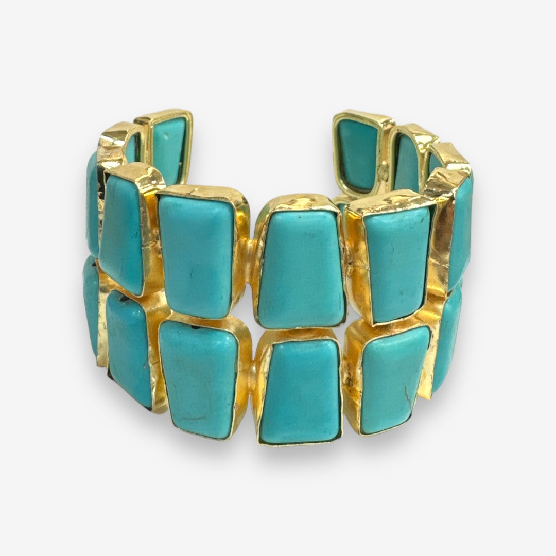 Lustre Turquoise Crystal Cuff