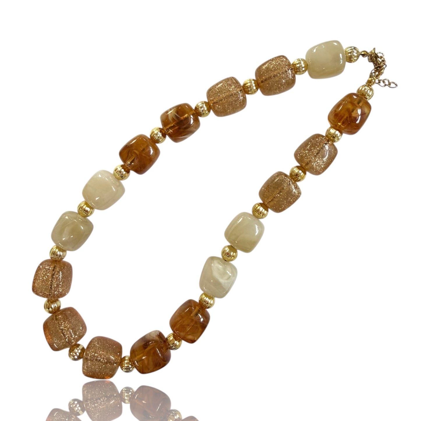 Resin Gold Mix Necklace