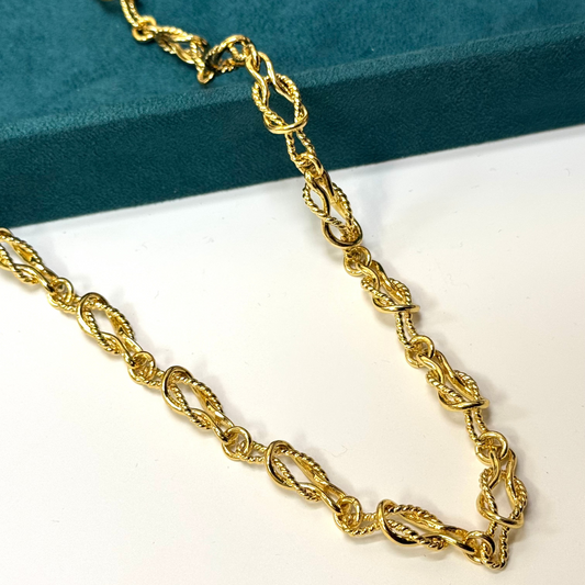 Hammered Infinite Gold Chain