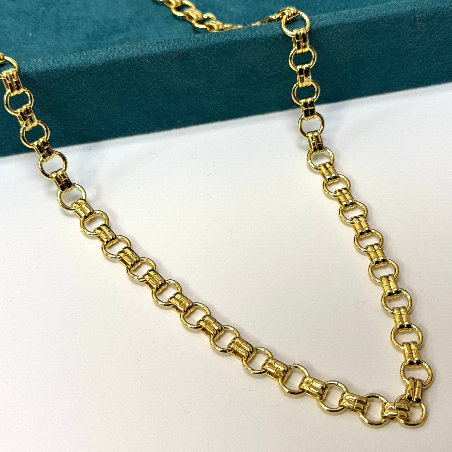 Flat Halo Gold Chain