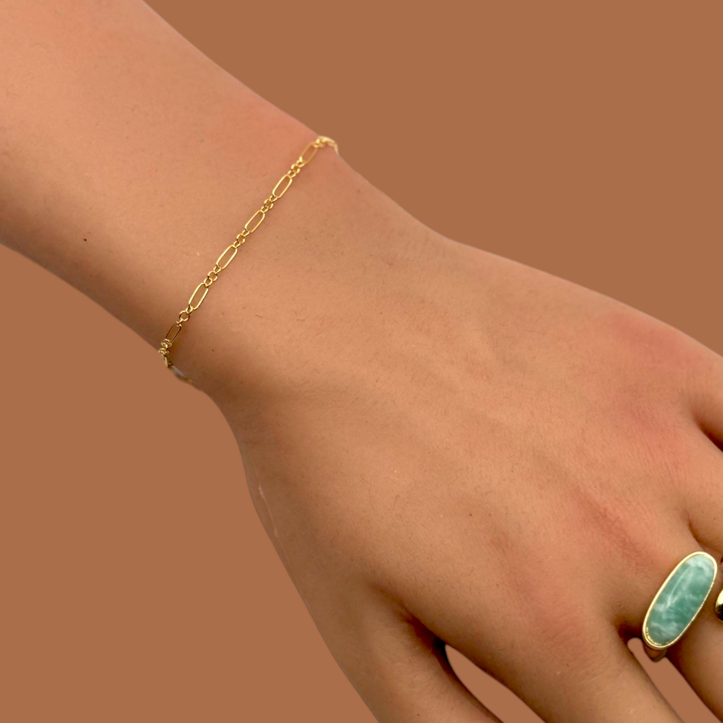 Oval Long and Short Gold Filled Chain