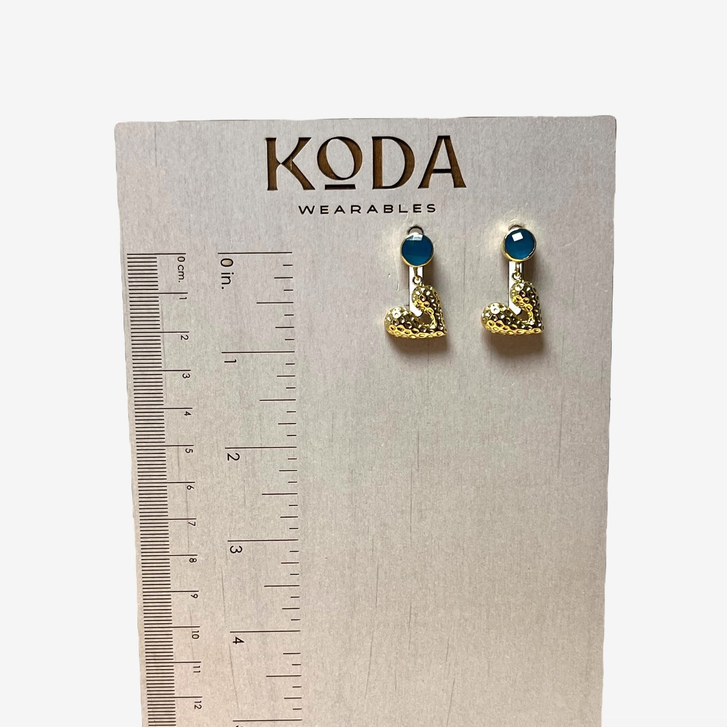 Stone Heart Earrings