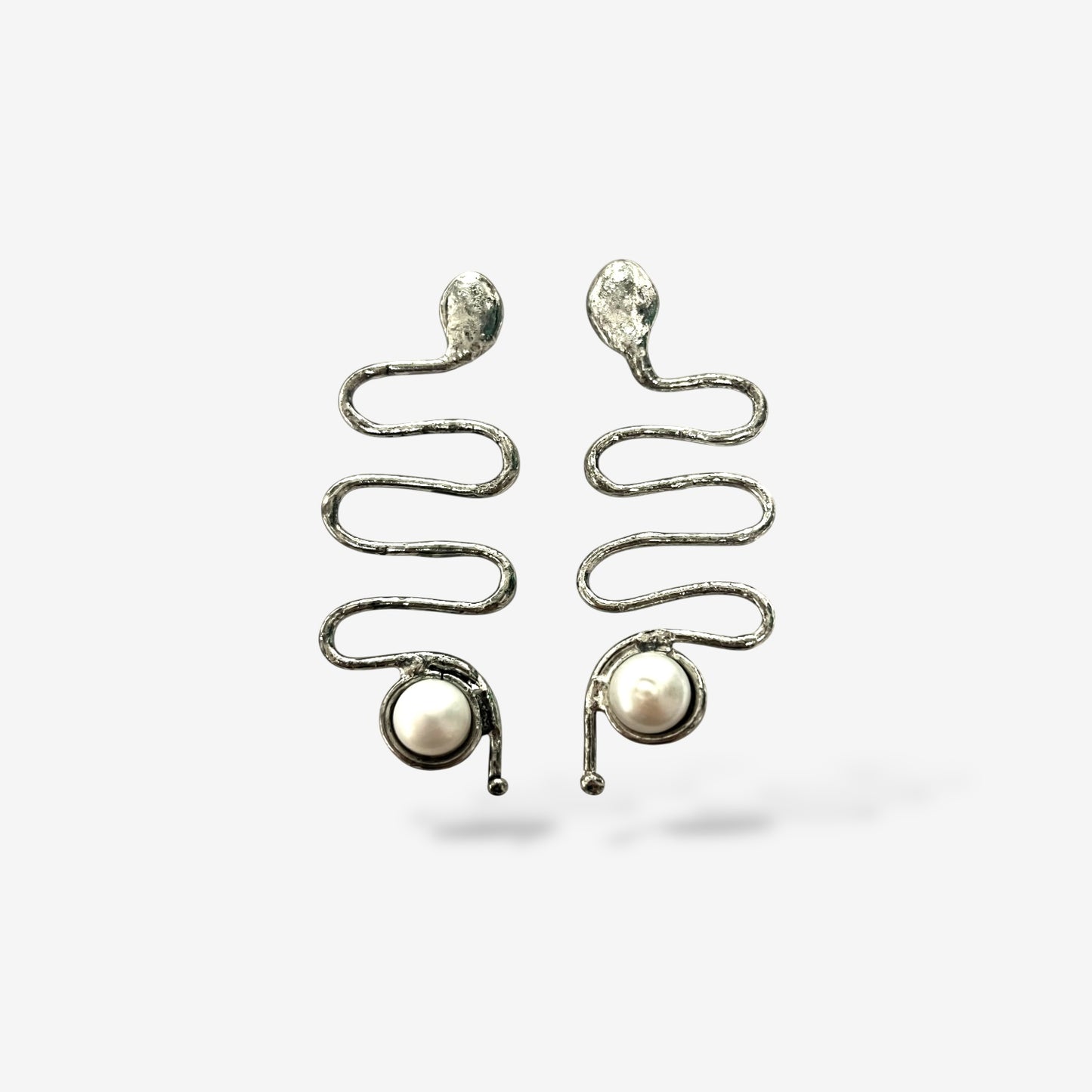 Snake Pearl Earrings