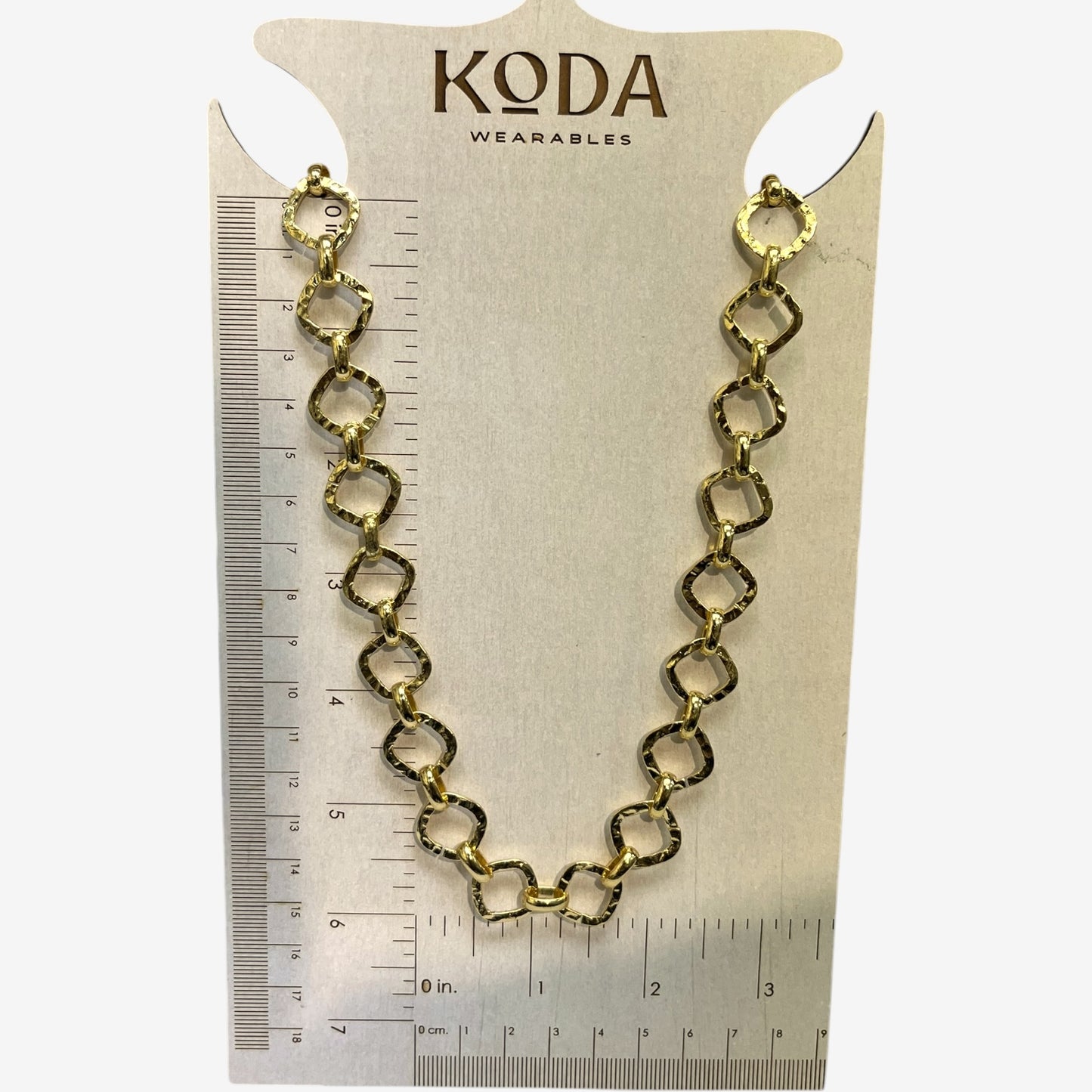 Square Patterned Gold Chain