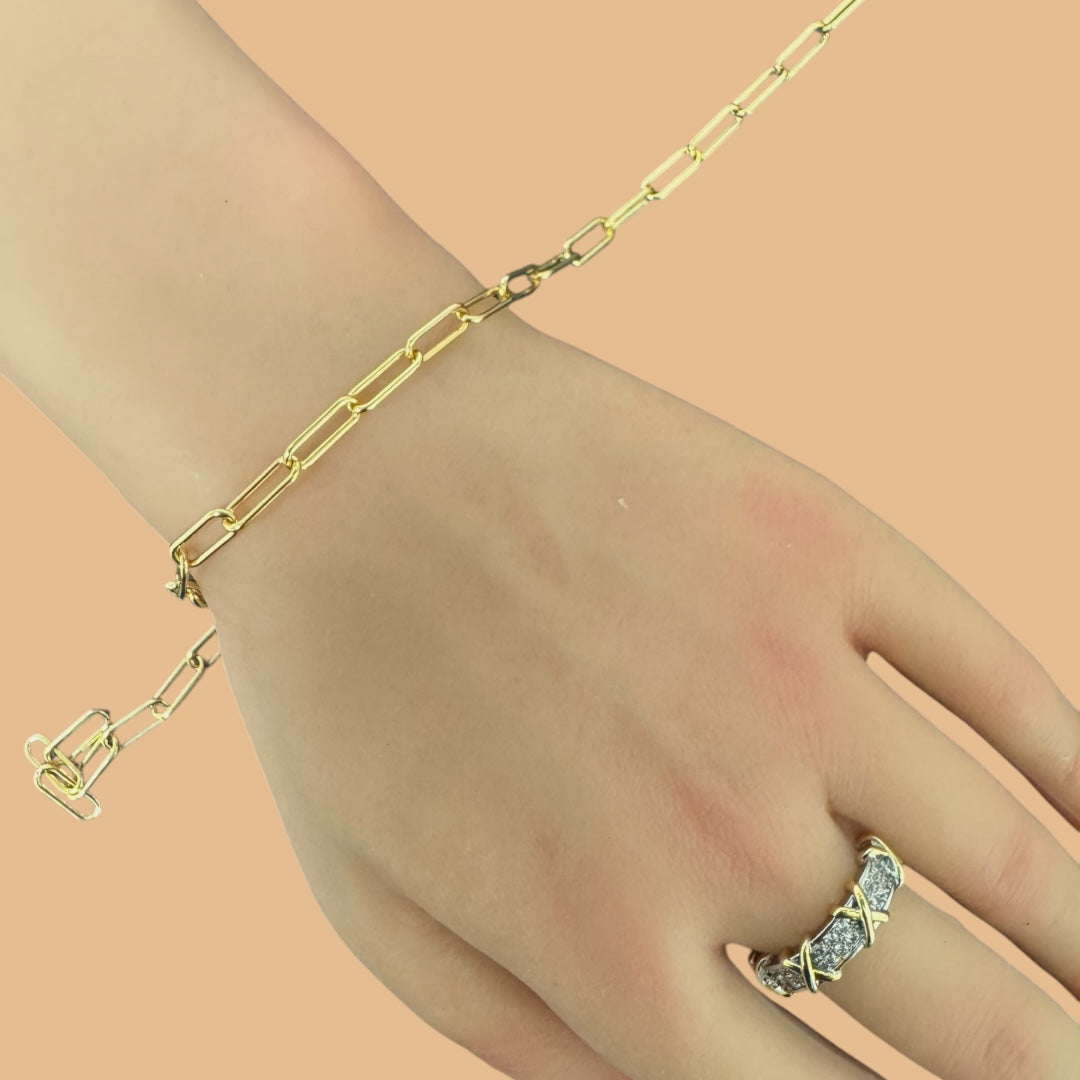 Gold Filled Paper Clip Chain