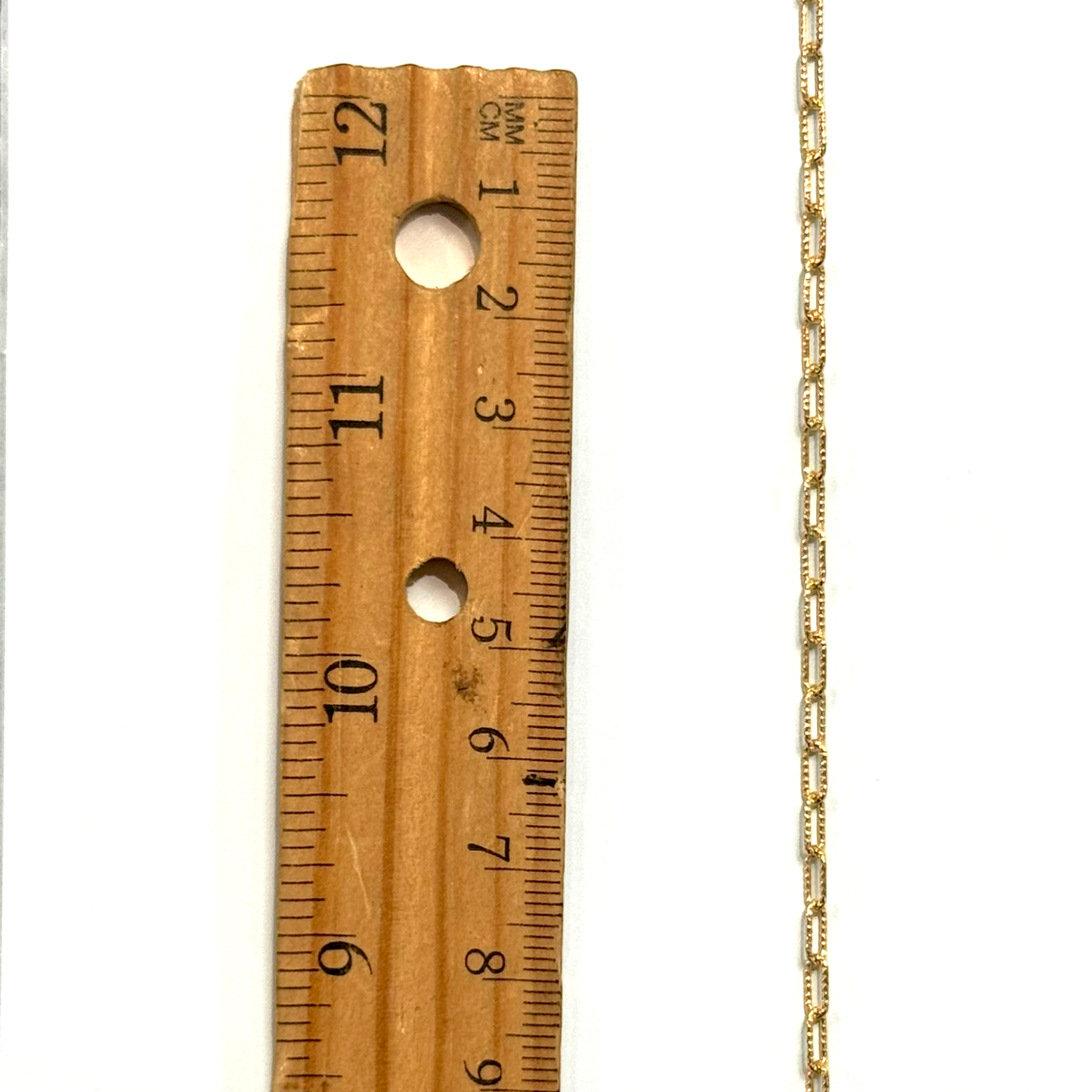 Hammered Paper Clip Gold Filled Chain