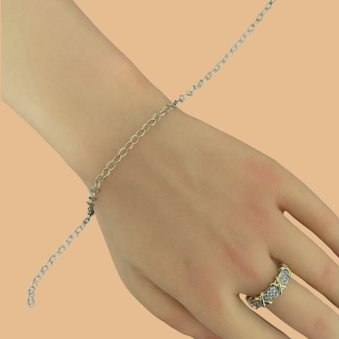 Buy Sterling Silver Hammered Cable Chain Online