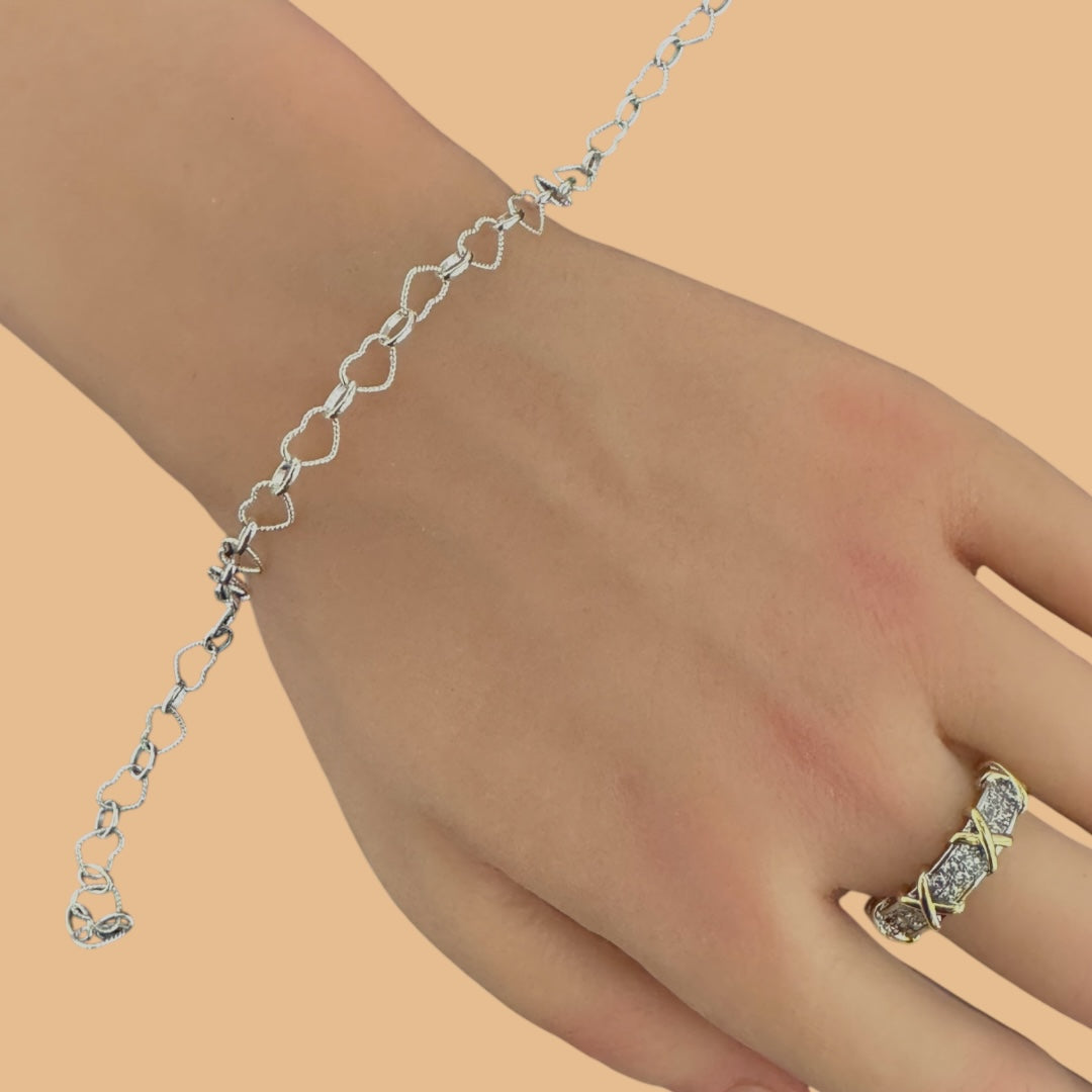 Buy Sterling Heart Roll Chain Online