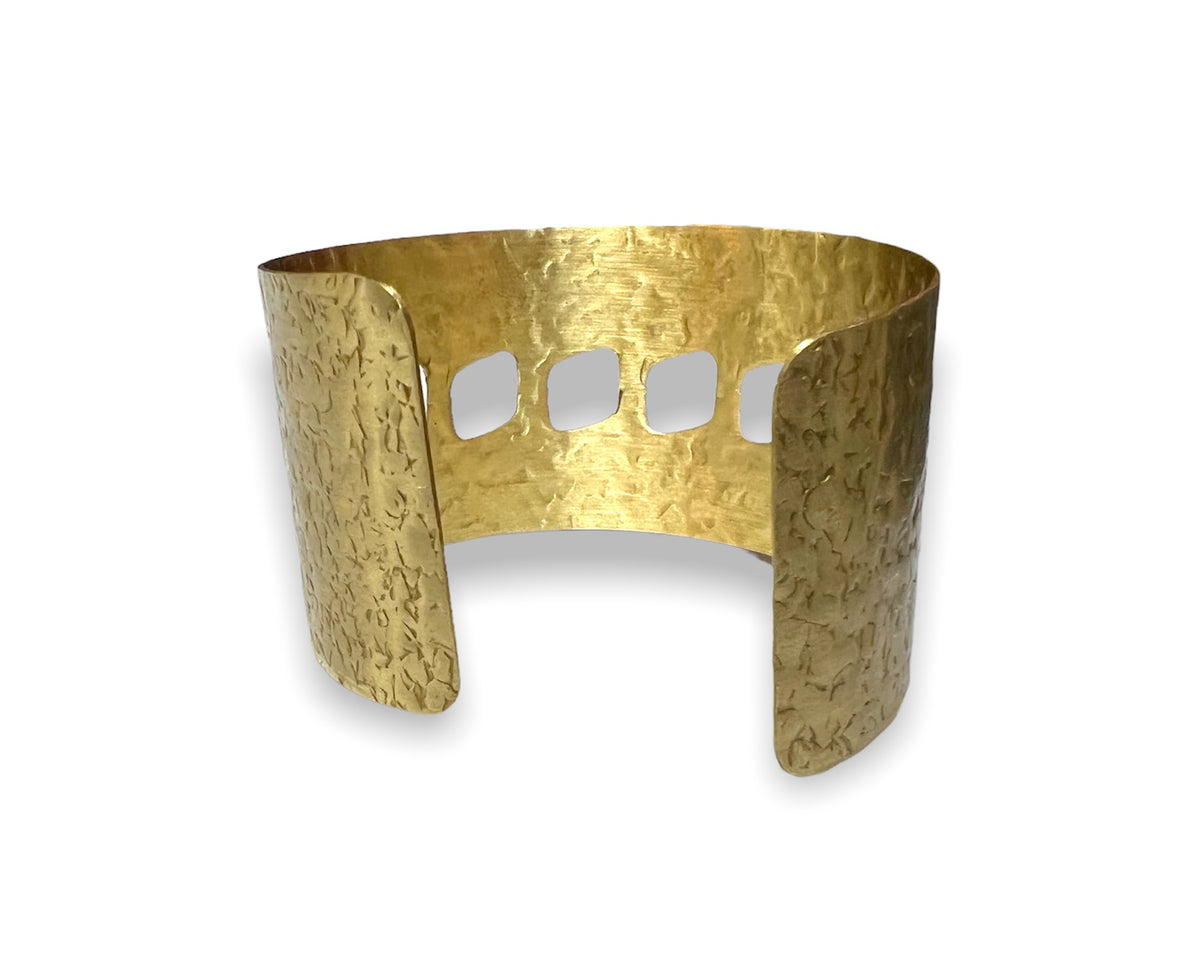 Brass Cuff Bracelet | Gold Plated Brass (BCB8)