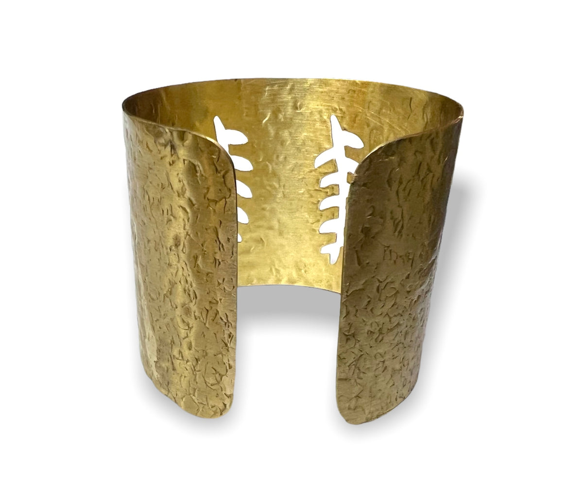 Brass Cuff Bracelet | Gold Plated Brass (BCB7)
