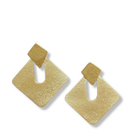 Geometric Brass Earring (B109)