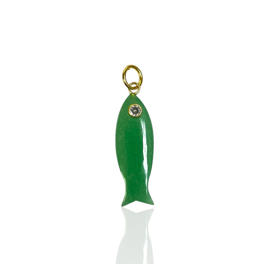Natural stone fish Charm