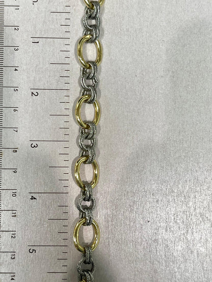 Ovalo Dual Tone Gold & Silver Chain