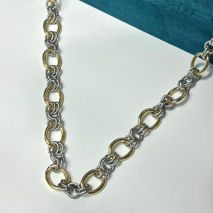 Ovalo Dual Tone Gold & Silver Chain