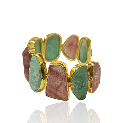 Iris Raw Stone Cuff