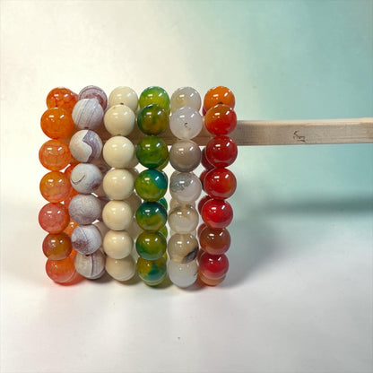 14mm Agate Candy bead bracelets