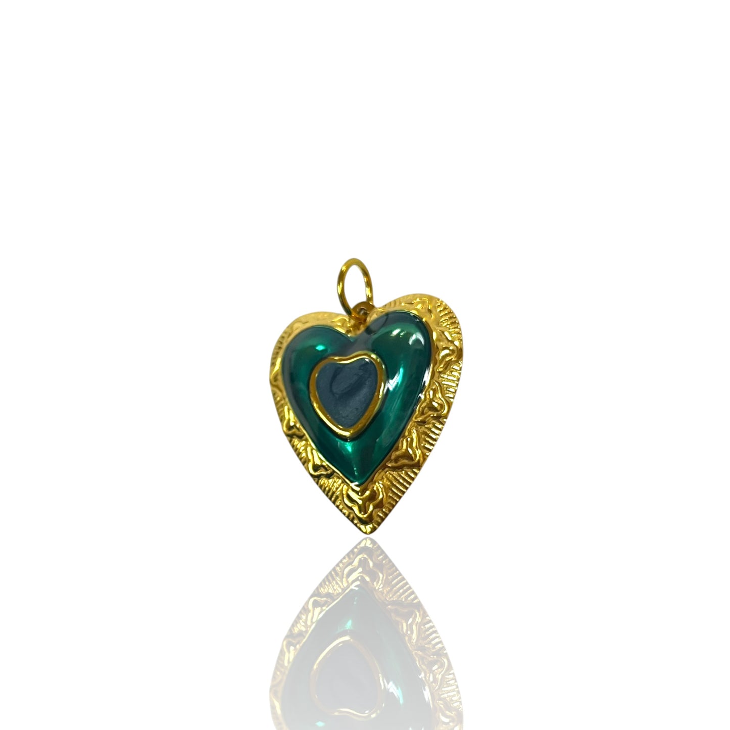 Emerald Heart Charm