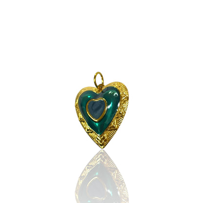 Emerald Heart Charm