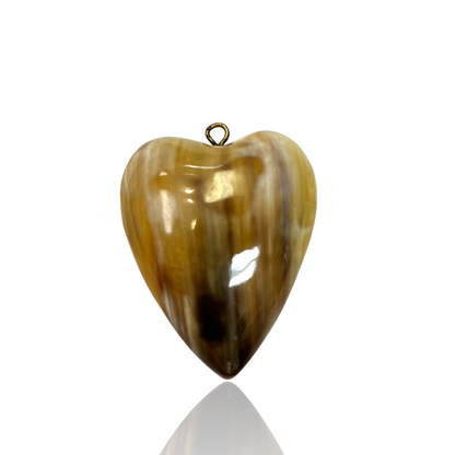 Bone heart Charm