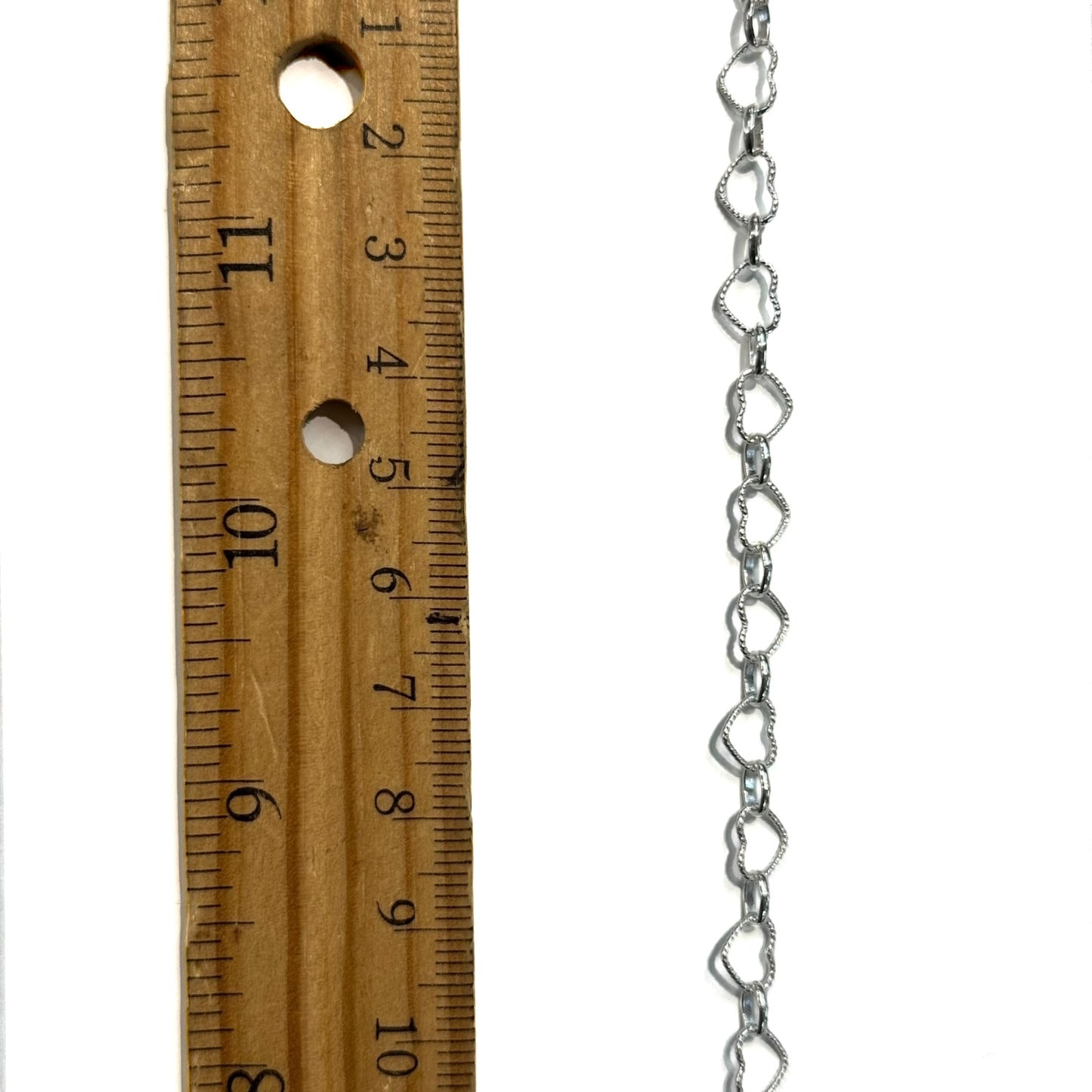 Sterling Heart Roll Chain
