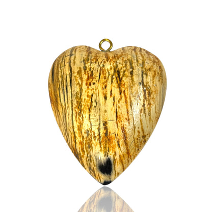 Bone heart Charm