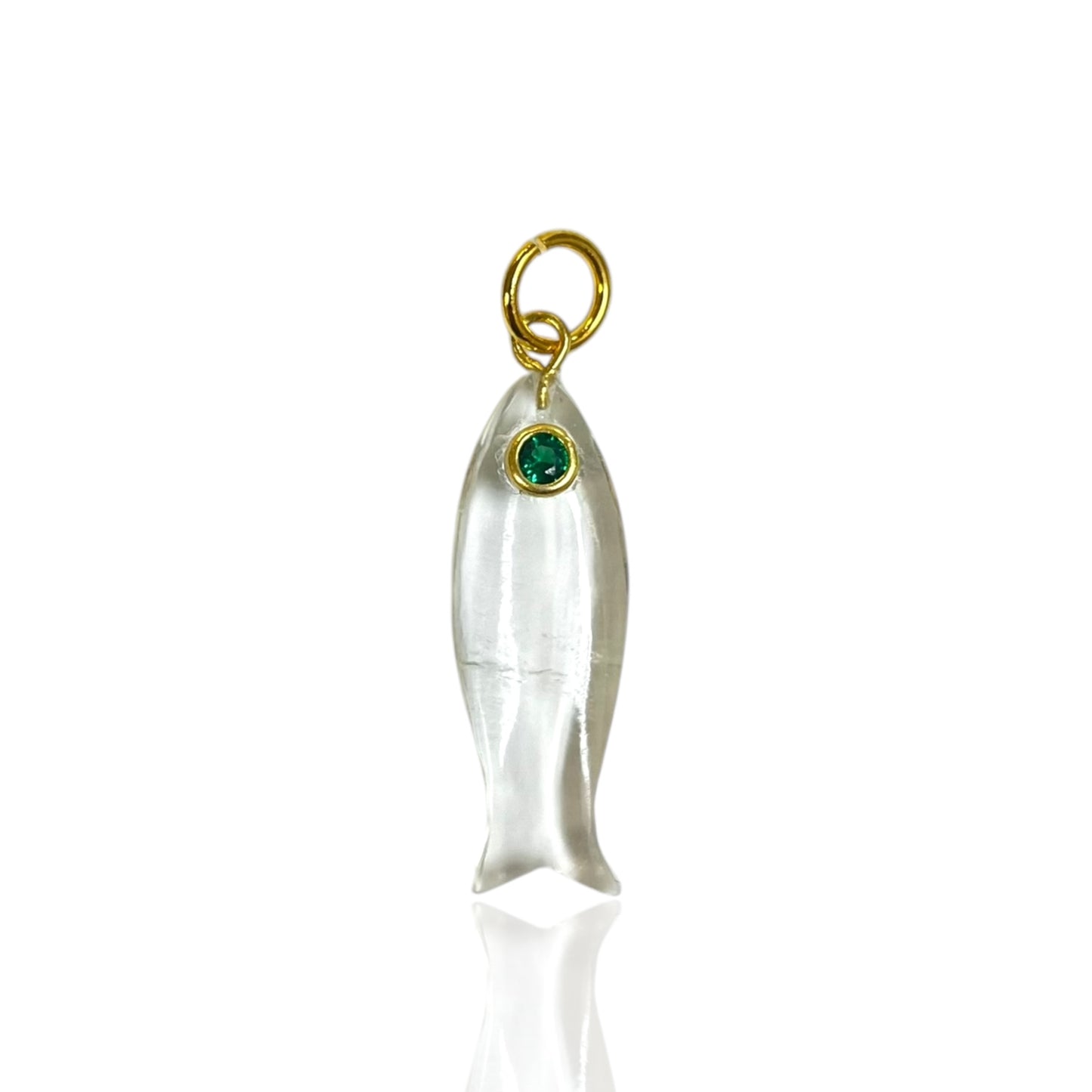 Natural stone fish Charm