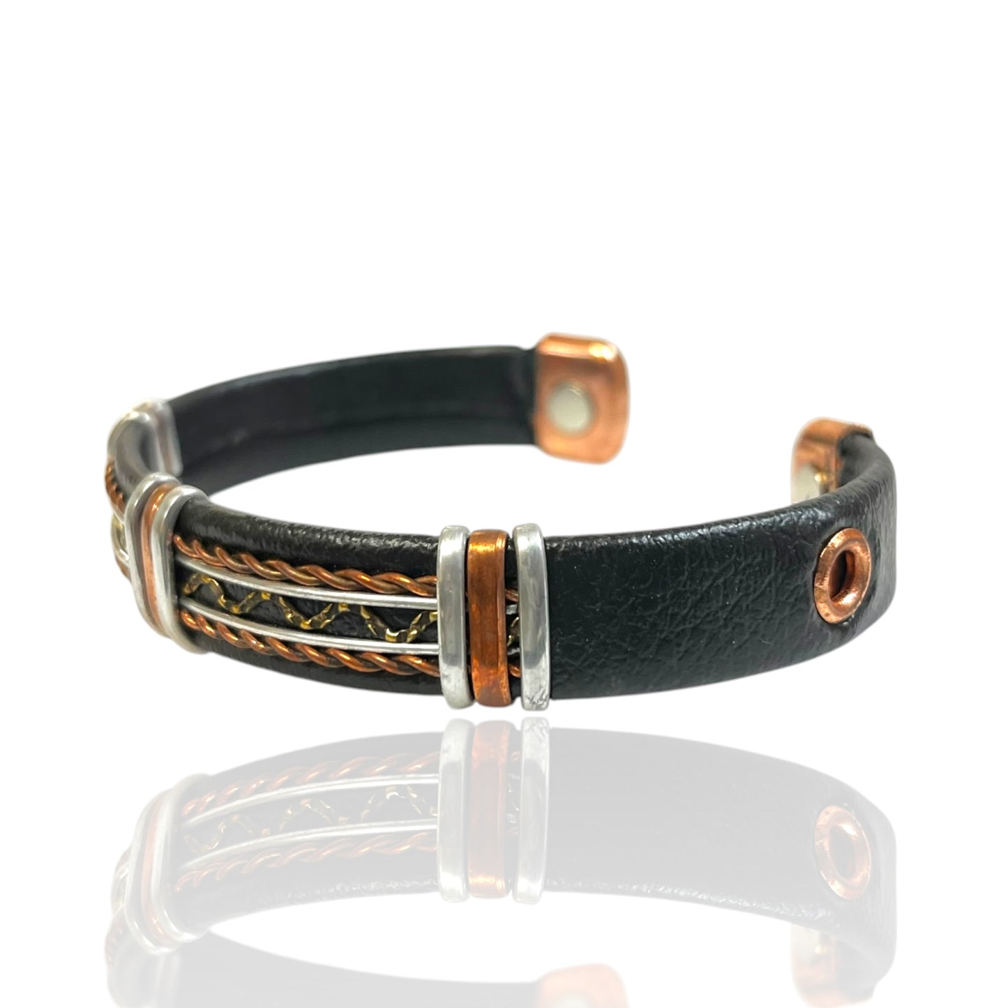 Leather Copper Cuff