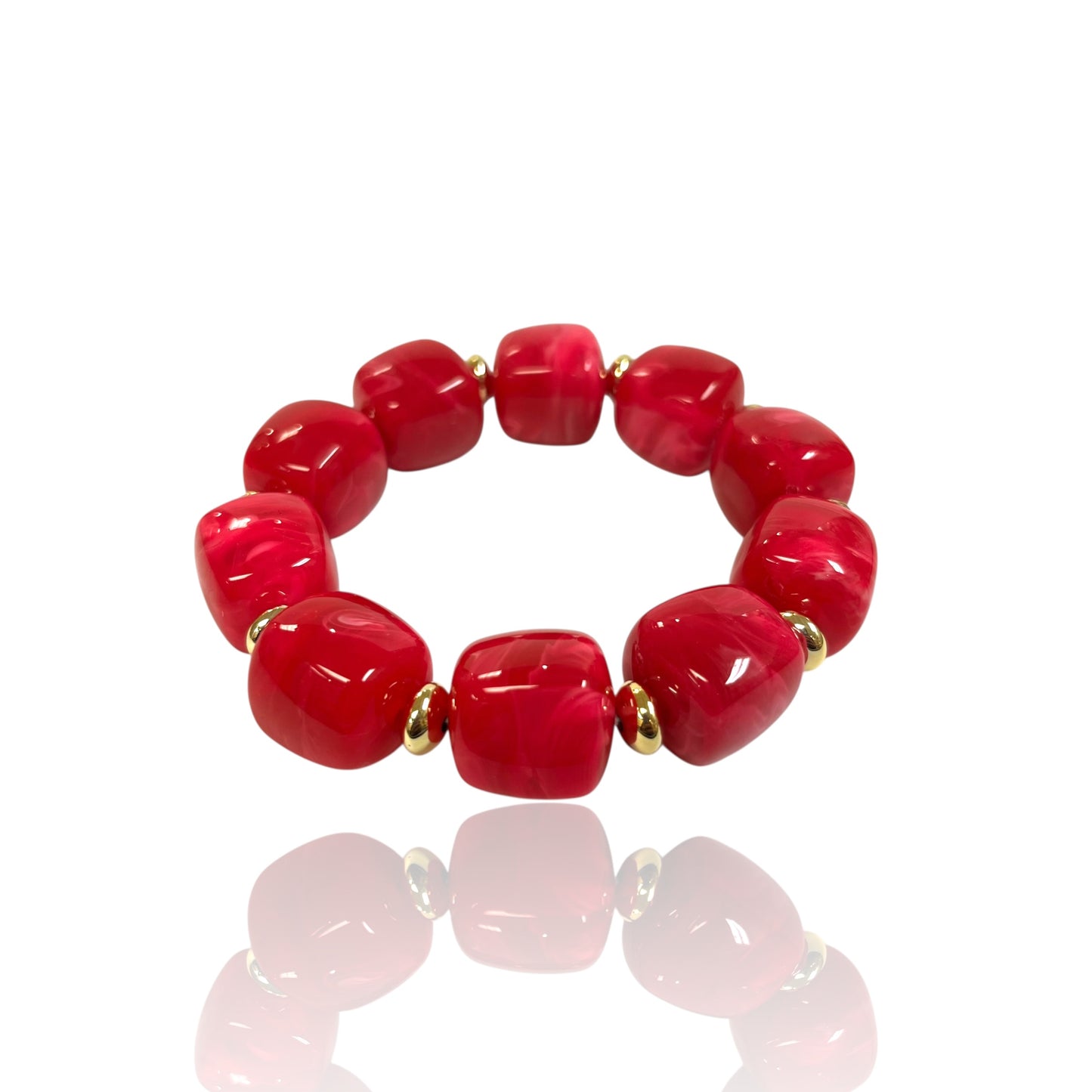 Resin bead bracelets
