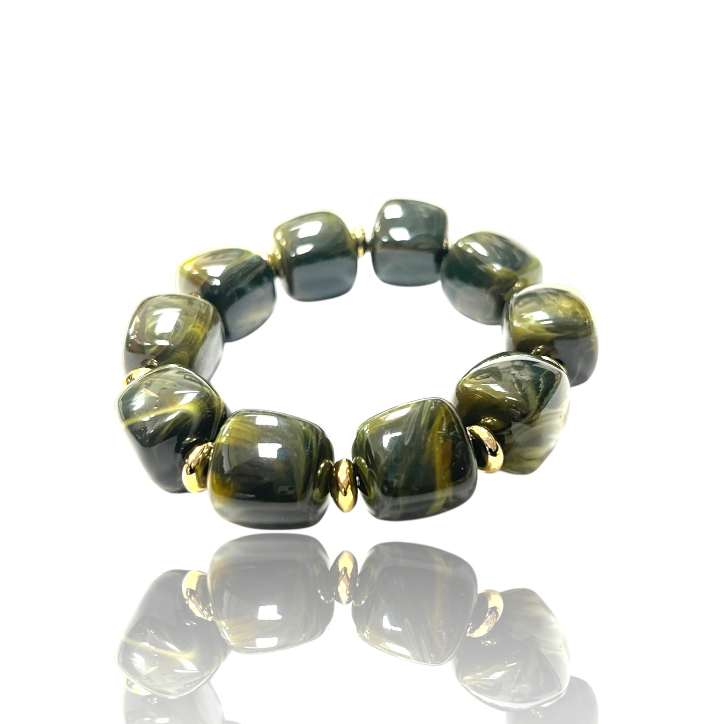 Resin bead bracelets