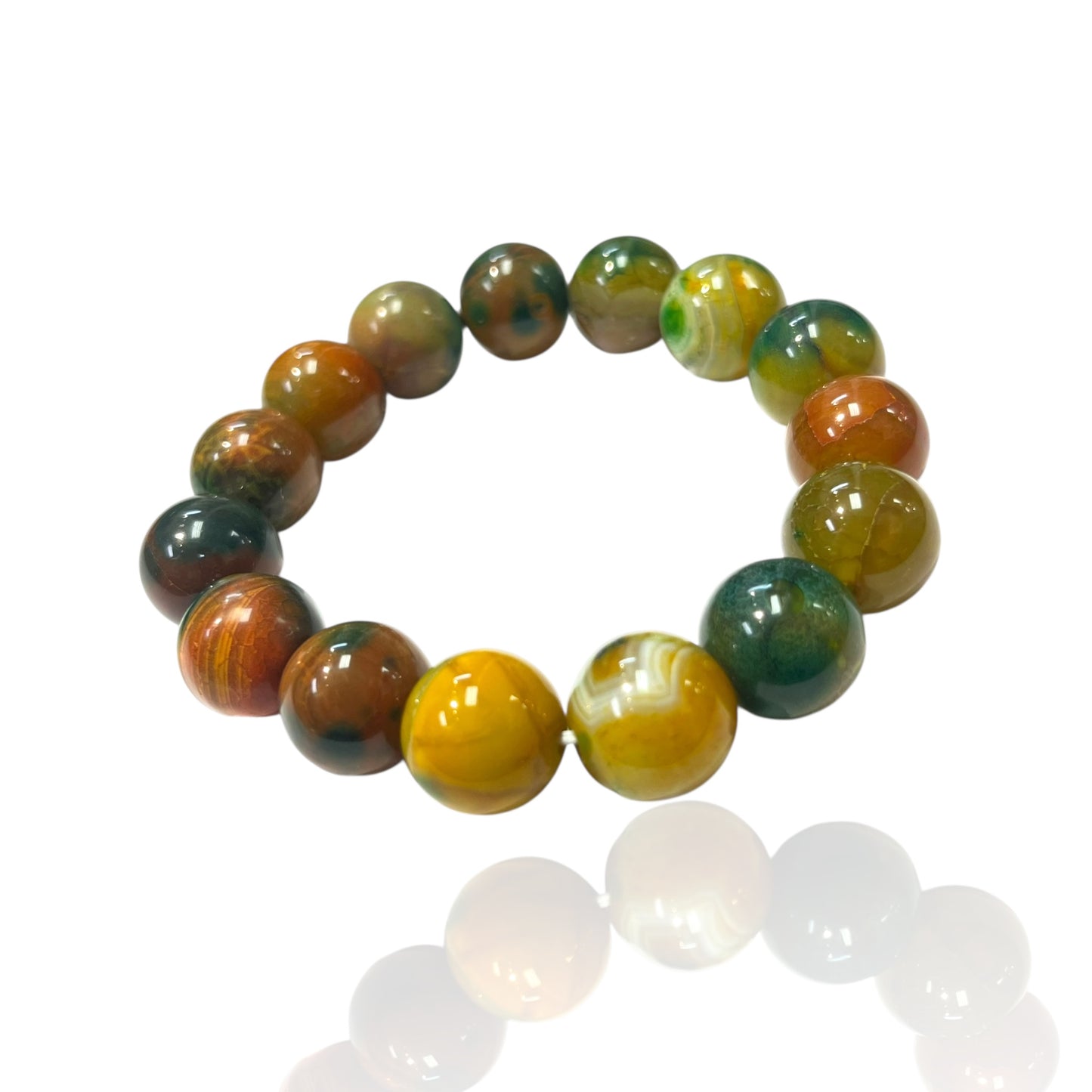 14mm Agate Candy bead bracelets