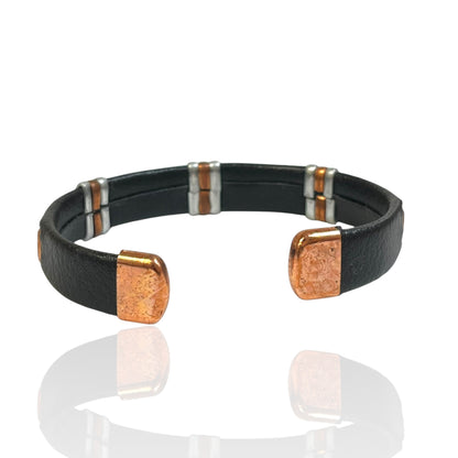 Leather Copper Cuff