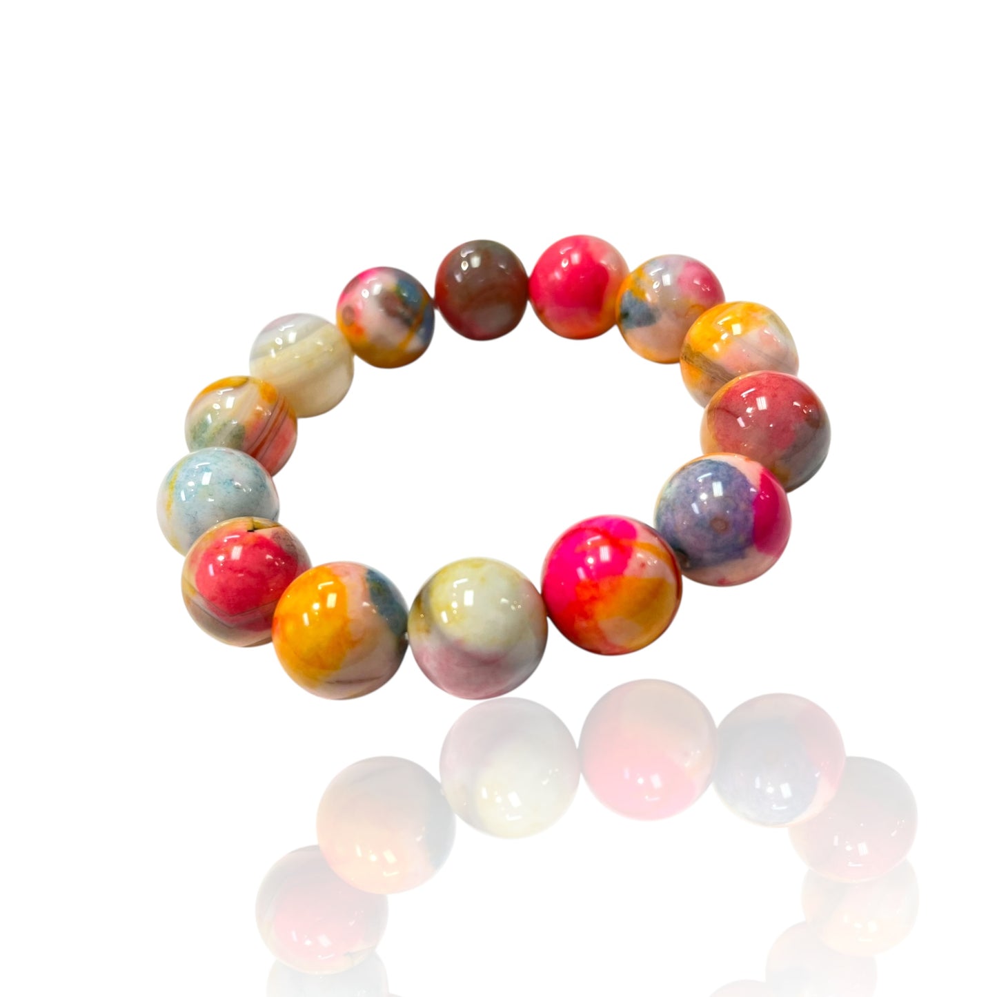14mm Agate Candy bead bracelets