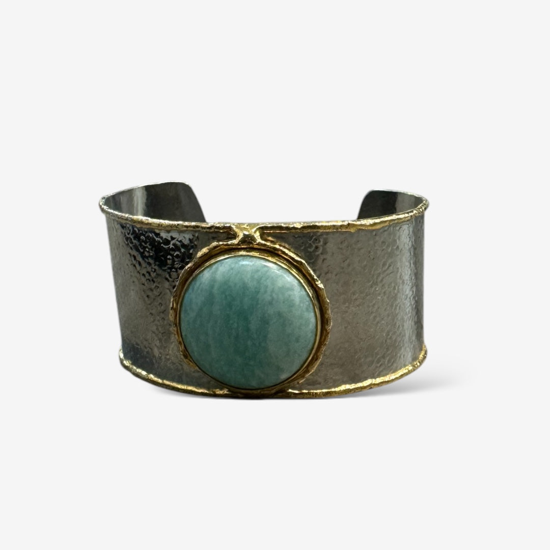 Buy Bella Silver Amazonite Cuff Online