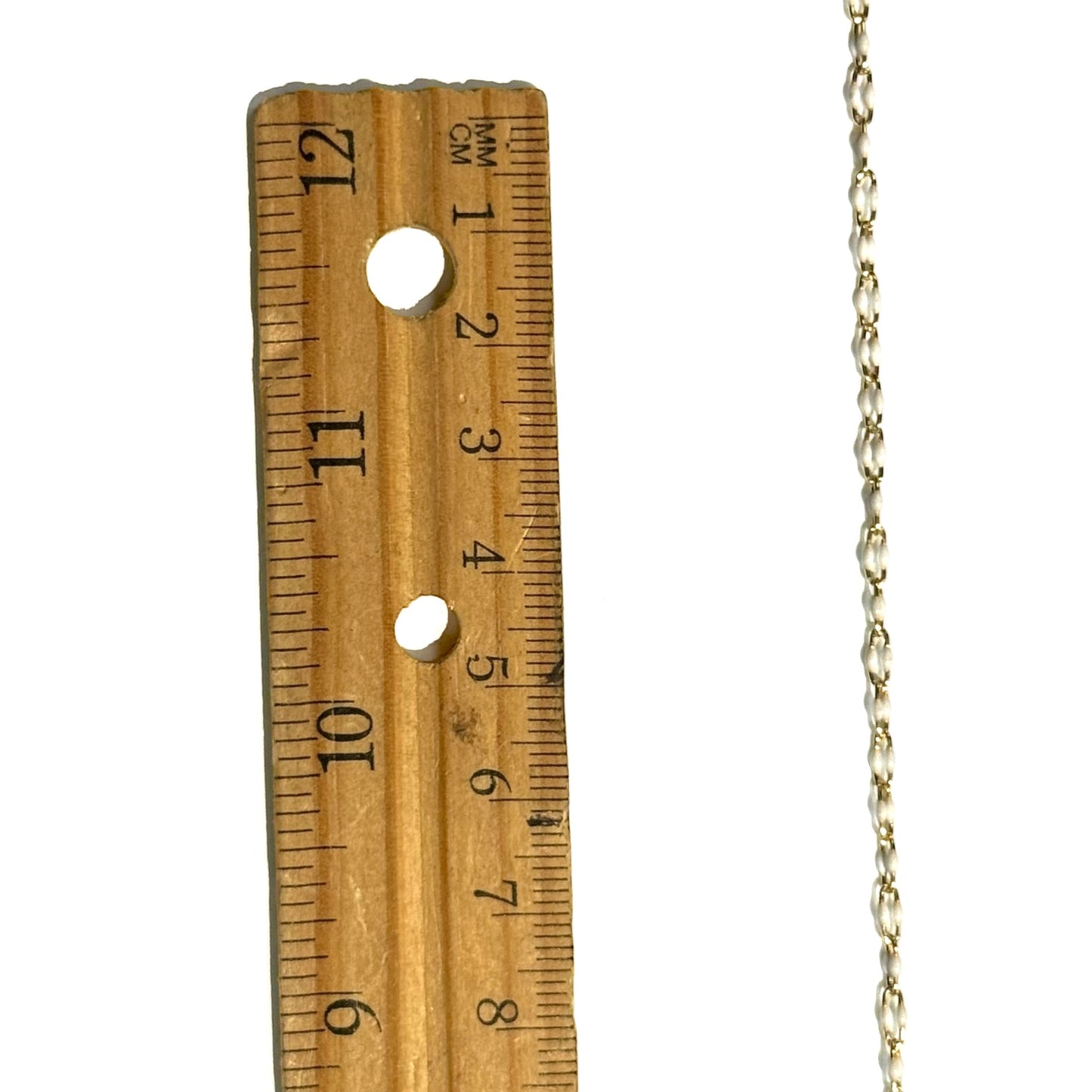 White Enamel Gold Filled Chain