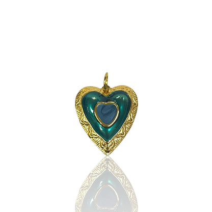 Emerald Heart Charm