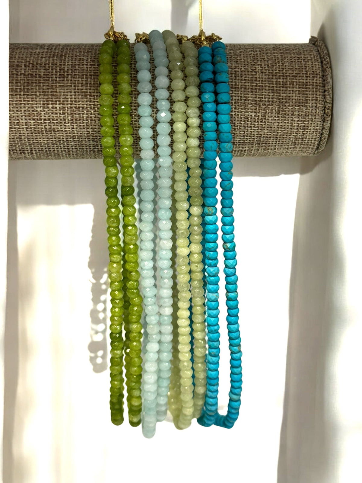 Bead Chokers 6mm sea foam collection