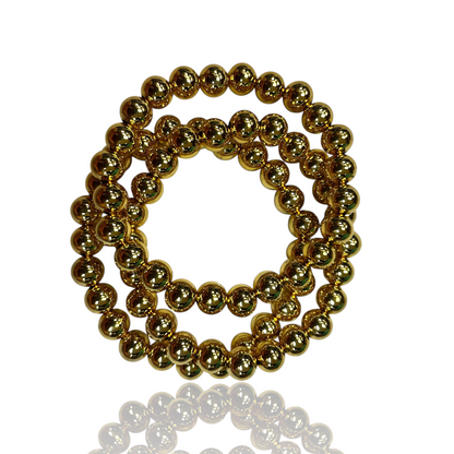 Gold & pearl bead bracelet