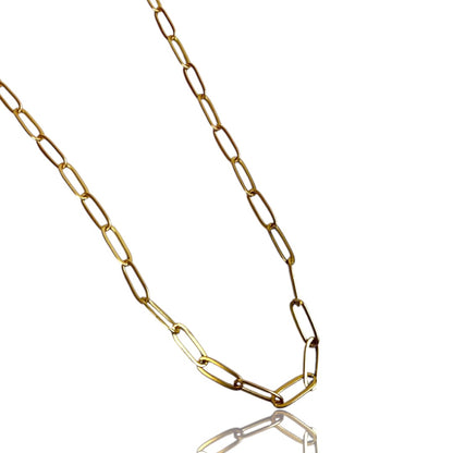 Paper Clip MattGold Chain