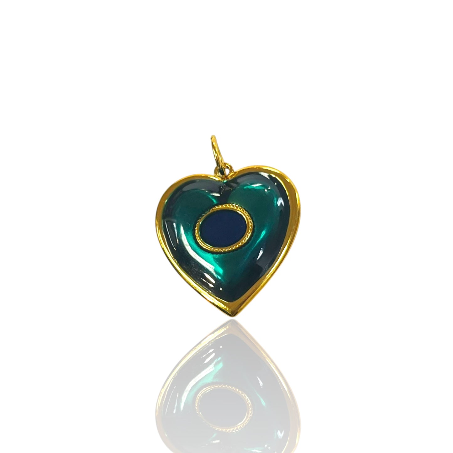 Emerald Heart Charm