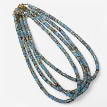 Ethereal Bead Necklaces Blue Bead Necklace