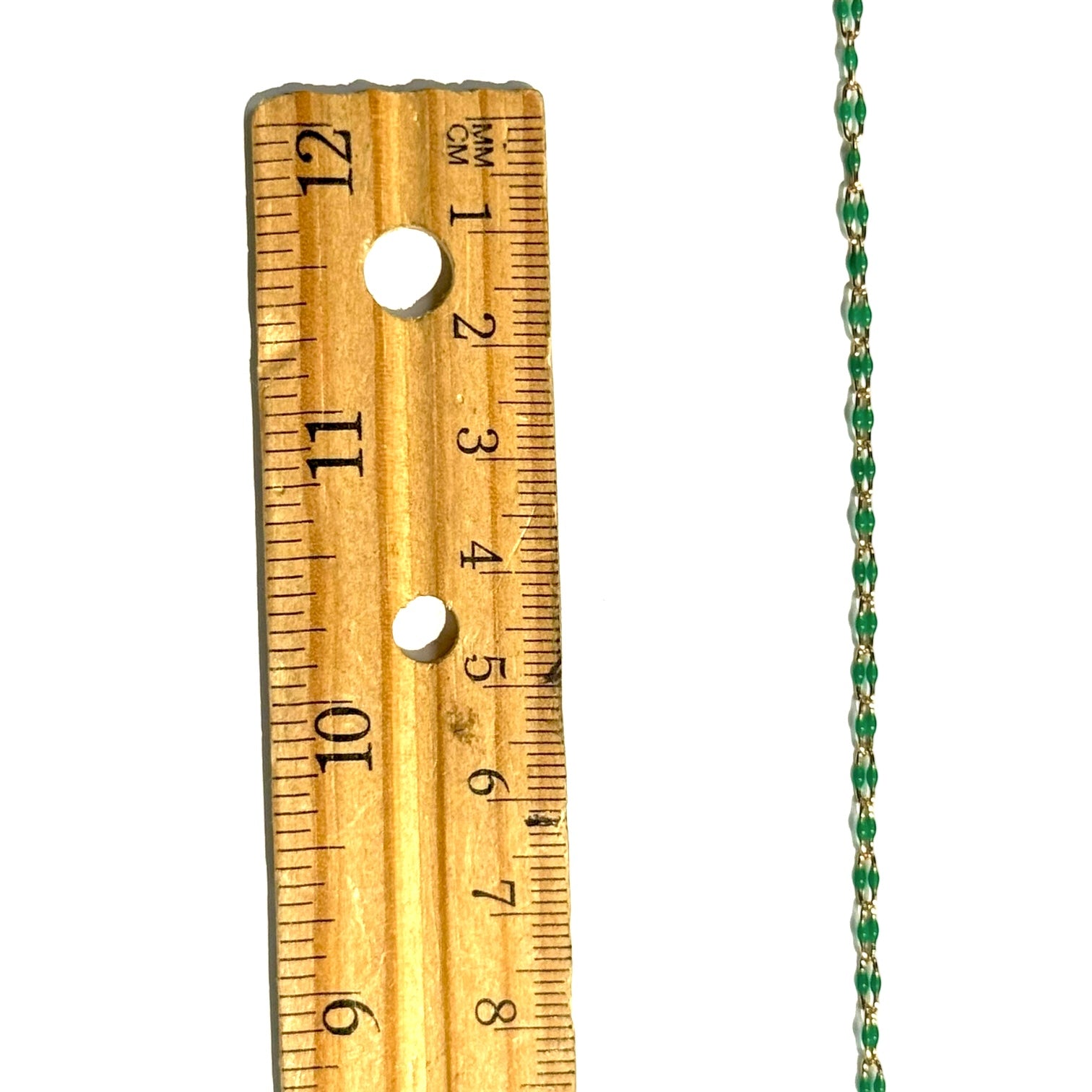 Gold Filled Green Enamel Chain