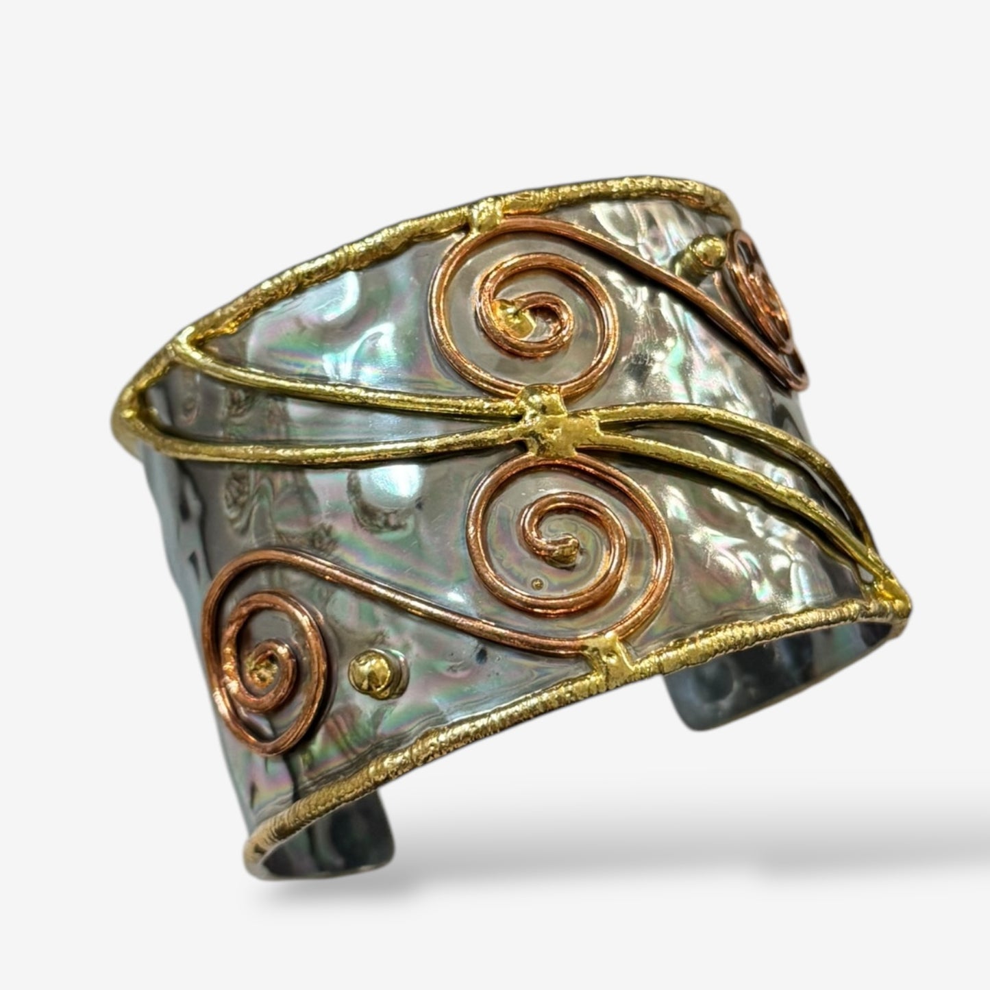 Graceful Gold Swirl Cuff