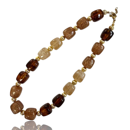 Resin Gold Mix Necklace