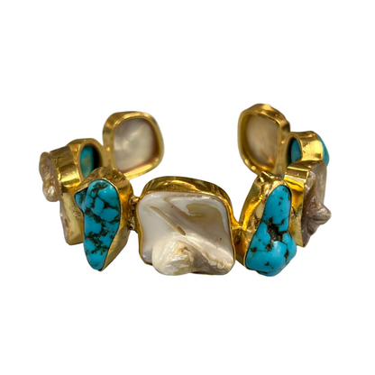 Iris Raw Stone Cuff