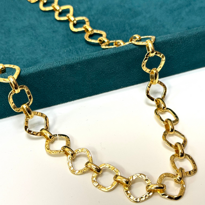 Square Patterned Gold Chain
