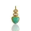 Amazonite , Pearl and Rose Quartz