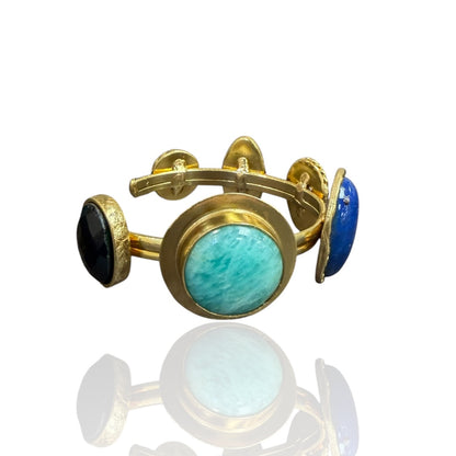 Whitney Natural Multi Stone Cuff