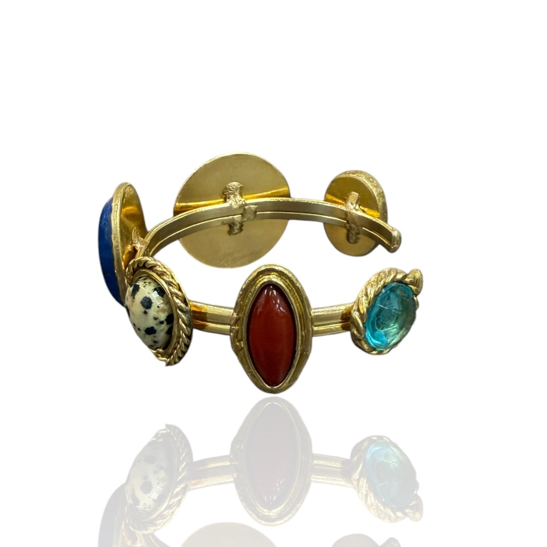 Whitney Natural Multi Stone Cuff